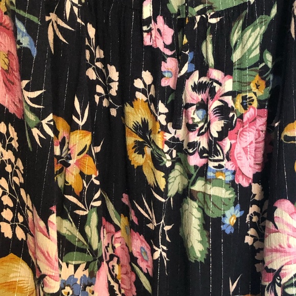 REVOLVE AUGUSTE THE LABEL Delilah Frilled Midi Skirt in Delilah Bloom Black US 8 - Picture 5 of 8